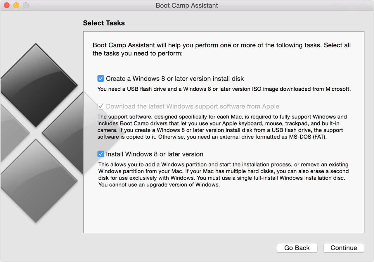 boot camp mac to windows